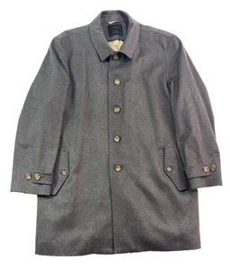 J Hilburn 2XL 50R Gray Top Car Coat Overcoat 100% Cashmere Italy Colombo Thermo - Picture 1 of 12