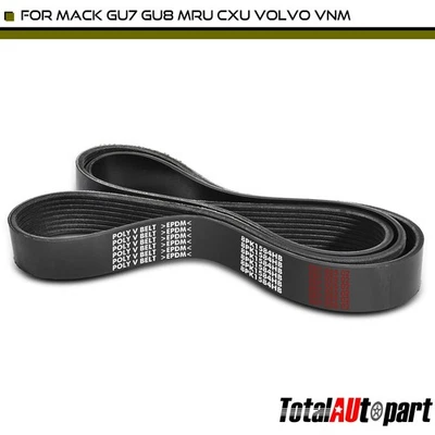 Cinto serpentina resistente 62,37" para Mack GU8 GU7 MRU CXU LEU Volvo VNM VNL VHD - Imagem 1 de 4