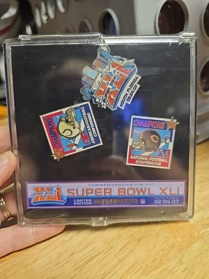 Indianapolis Colts/Chicago Bears Super Bowl XLI 3 Pin Set 3263/5000 - Image 1 of 4