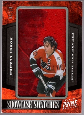 BOBBY CLARKE 2012-13 Panini Prime Showcase Swatches GU Jersey #05/25 SP Legend - Image 1 of 2