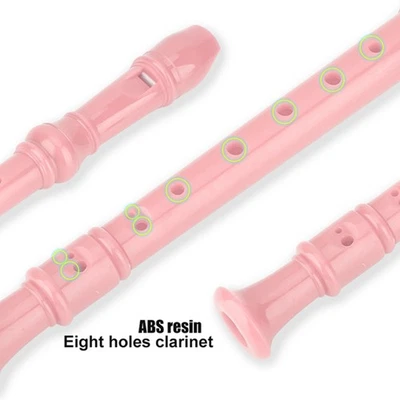 8 Holes Soprano Recorder Flute ABS Sturdy Durable For Kids Beginners LNZN - Image 1 of 4