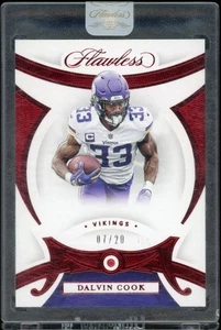 2020 Panini Flawless Dalvin Cook #26 Ruby /20 Vikings - Picture 1 of 3