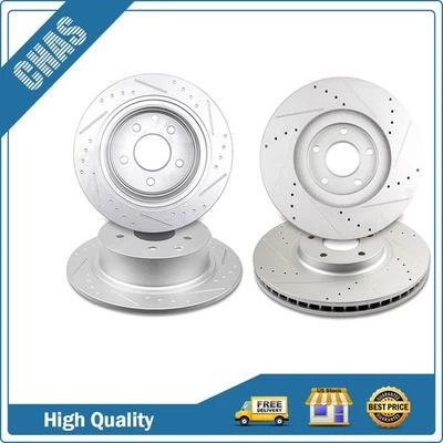 Discos de rotores de freno delanteros traseros ranurados 320 mm 4 * para Nissan Máxima 2007 2008 Foto 1 de 4