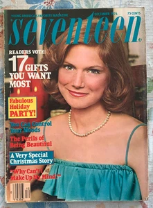 1976 Seventeen Magazine December Issue Model Kathy Modean Cover - Foto 1 di 3