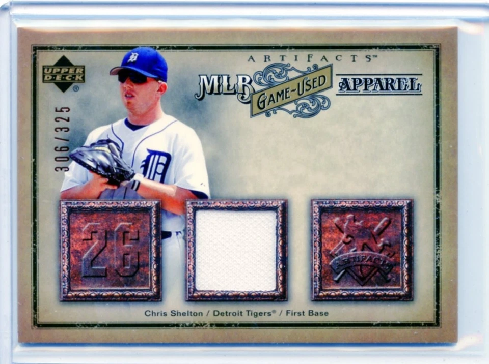 2006 UPPER DECK ARTIFACTS #MLB-SH CHRIS SHELTON JERSEY 306/325 - TIGERS 123013 - Image 1 of 1