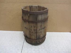 DE COLECCIÓN MADERA MADERA PRIMITIVO CLAVO REMACHE BARRIL 17” ALTO RÚSTICO GRANJA TIENDA DECORACIÓN - Imagen 1 de 11