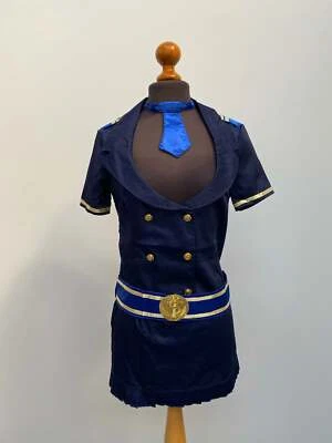 Navy Sexy Sailor Girl Outfit Size 8-10 - NEW Fancy Dress Costume Uniforms - Image 1 of 4