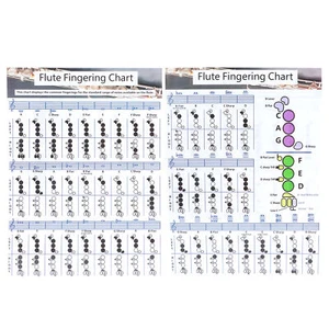 Flute Fingering Chord Chart Beginner Practice Teaching Aids Instrument Acces S - Picture 1 of 12