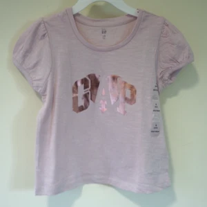 NWT Gap Kids Pink Logo Top Girl's Size 5 - Picture 1 of 1