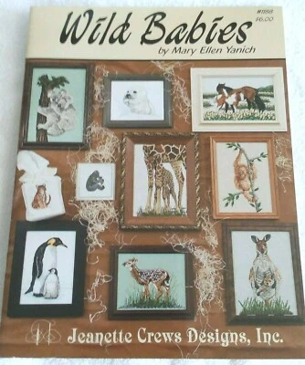 Jeanette Crews Wild Babies Counted Cross Stitch Pattern Booklet 1999 - Image 1 of 4