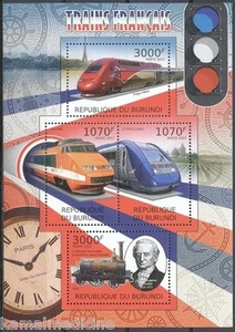 Burundi 2012 MNH, Joseph E Schneider, construcción ferroviaria, trenes, Scott # 1063 - Imagen 1 de 1