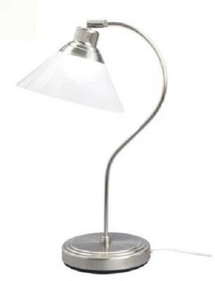 Lámpara de Mesa Escritorio IKEA Kroby Vidrio Blanco Moderna Luz Cepillada Moderna Contemporánea Foto 1 de 4