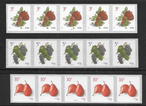 NEW PLATE NUMBERS--Scott 5201 #P2222,  5038 #P222222, 5039 #B222222, F-VF MNH Cover