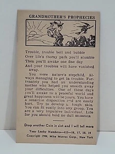Weight Scale Fortune Card, Grandmother's Prophecies and Astrological Facts - Picture 1 of 3
