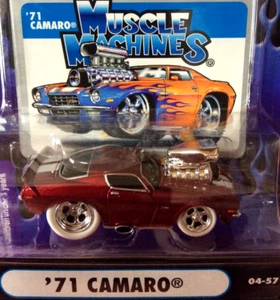 Muscle Machines 1971 CHEVY CAMARO -- 1/64 - 71 CAMARO - WHITE TIRE 1 0F 1496 - Picture 1 of 3