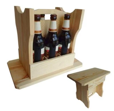 Bierhocker Flaschenträger Hocker für 6 Flaschen Bierträger Flaschenkiste Träger - Bild 1 von 4