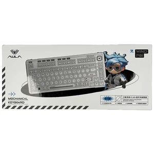 AULA F81 Wireless Mechanical Keyboard 75% Gasket Mount Hot-Swappable Transparent - Picture 1 of 8