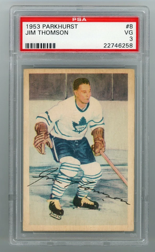 1953 Parkhurst #8 Jim Thomson PSA 3 VG #22746258 *APR21* - Image 1 of 1