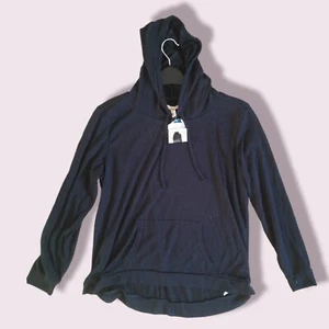 WEATHERPROOF VINTAGE blue slub Hooded jumper L - Picture 1 of 3