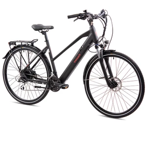 Tretwerk Seville 5.0 E Bike 28" Trekkingrad Damen Pedelec 24 Gang schwarz 50cm - Bild 1 von 7