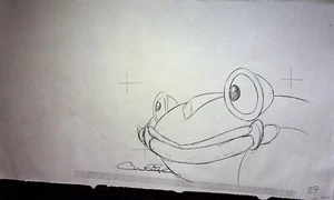 WHO ENMARCÓ ROGER RABBIT Producción Firmado Collin White Benny the Cab Copia #WC - Imagen 1 de 2
