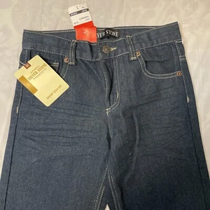 Silver Stone Authentic Boys Jeans Denim Straight Fit 80% Cotton, Dark size 10 - Picture 1 of 8