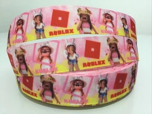 ROBLOX GIRLS Grosgrain Ribbon (25mm) width, for craft, hair, cake deco etc - Picture 1 of 2
