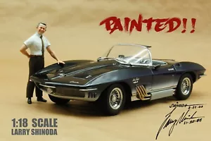 CORVETTE MAKO SHARK AUTOART CHEVROLET LARRY SHINODA RESIN FIGURE 1:18 PER NOREV - Foto 1 di 7