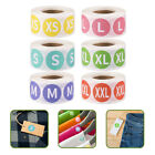  6 Rolls Clothing Size Stickers Paper Toddler Adhesive Apparel Circle Labels