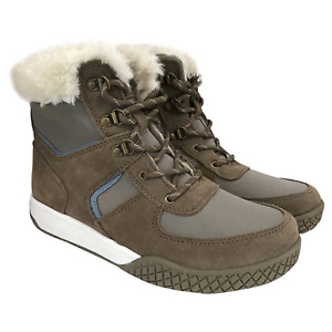Weatherproof Winter Women's Chloe FUR Sneaker Boots (SIZE 11) NEW TAN/BLUE