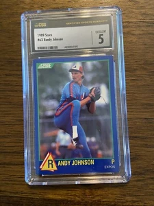 1989 Score Randy Johnson Rookie Card #63 CSG 5 Montreal Expos MLB - Picture 1 of 2