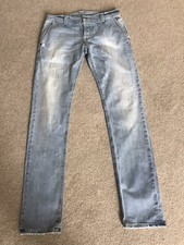 Dondup Mens Distressed Blue Jeans Waist 32 Inches Inside Leg 33 Inches