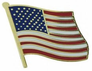 SPILLA DA BAVERO O CAPPELLO BANDIERA AMERICANA - AZIENDA DI PROPRIETÀ DI VETERANI - Foto 1 di 1