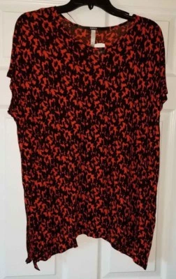 $49 Nuevo con Etiquetas Kensie Negro Mujer Animal Pinceladas Estampado Tejido Top Talla S Pequeño Foto 1 de 3