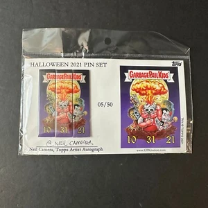 HALLOWEEN 3-PIN AUTOGRAPHED PIN SET by NEIL CAMERA Garbage Pail Kids - Picture 1 of 1