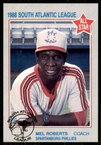 1988 Grand Slam South Atlantic League All-Stars Mel Roberts Spartanburg Phillies