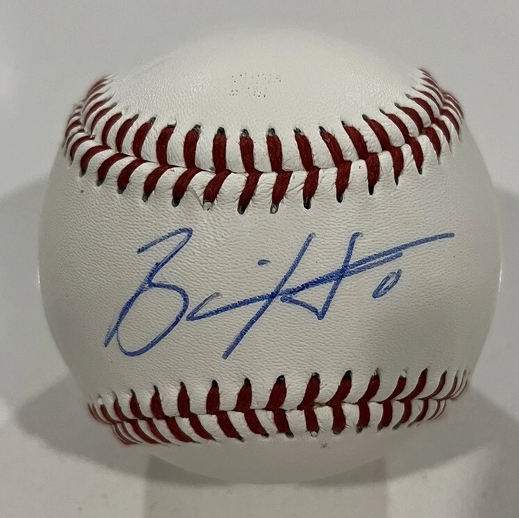 Pelota de béisbol autografiada por Bill Hall Cerveceros Medias Rojas Gigantes Foto 1 de 2
