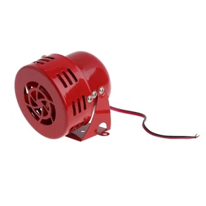50s Type 12v Motorcycle Driven Red for Raid Siren Horn Alarm Car Truck 12 Volt - Picture 1 of 8