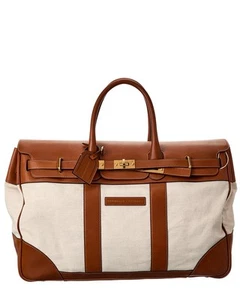 Brunello Cucinelli Canvas & Leather Duffel Bag Men's  Os - Picture 1 of 4