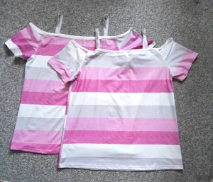 DAMEN GRÖSSE "S" SCHULTERFREI PARTY OBERTEILE, KURZARM, FREIZEIT + LOCKER - Bild 1 von 10