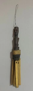 1981 Vintage Indonesian Hand Carved Batak Sumatra Wood Statue Calendar (11") - Picture 1 of 9