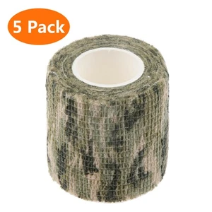 Waterproof Camouflage Tape Hunting Shot Wrap Stretch Bandage Grass camo 5pc - Imagen 1 de 8