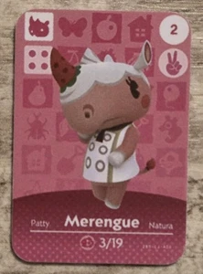 AMIIBO ANIMAL CROSSING MERENGUE CARD #2 3/19 - Picture 1 of 1