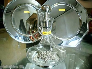 Decanter Wine 24H 0.750L Base Cap and Decor Laminated in 925% Silver 11437 - Picture 1 of 1
