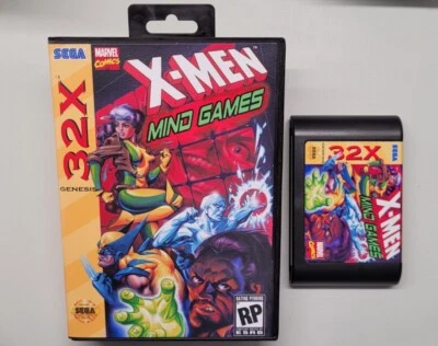 X-MEN: Mind Games custom prototype cartridge for Sega 32X + case & cover art. - Image 1 of 4