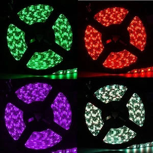 5M 3528  5050 SMD 300LEDs 150LEDs Light Strip Black PCB Waterproof - Picture 1 of 46