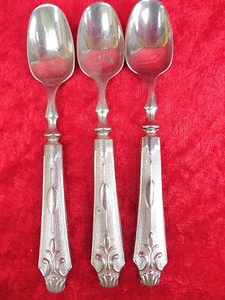3 Beau, vieux Cuillère __ Cuillère à Café __ Estampillé 800__ - Photo 1/3