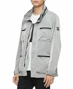 Calvin Klein Mens Gray Field Jacket with Zip-Out Hood MSRP $228 B4HP - Picture 1 of 29