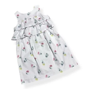Janie & Jack Girls “Enchanted Day” Dress White Floral Tiered Sleeveless Size 7 - Picture 1 of 8