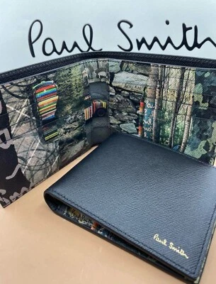 Cartera plegable Paul Smith de cuero granulado negro 'Mini Cooper' nueva con etiqueta Foto 1 de 3